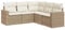 vidaXL Garten Sofa Garnitur 5-TLG., Gartenmöbel Set mit Kissen Stauraum, Sitzgruppe für Garten Terrasse, Modular Gartensofa Lounge, Beige Poly Rattan