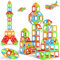 Magnetische Bausteine Kinderspielzeug, 42 Teile Magnetbausteine Konstruktion Bauen Blöcke Set für 3 4 5 6 7 8+ Jahre Alt Jungen Mädchen, Magnetspiele Sensorisches Montessori Spielzeug Magnetic Tiles