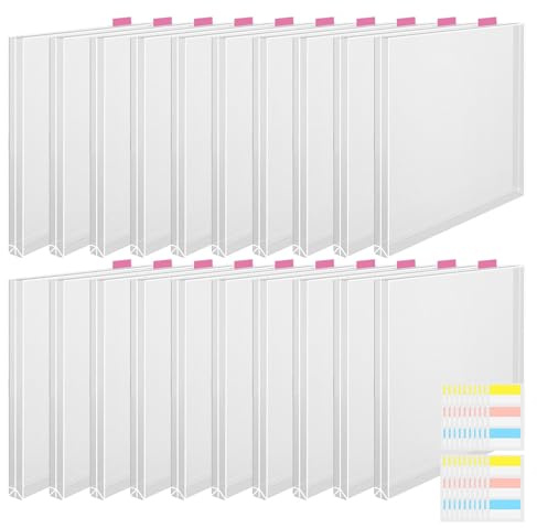Pzuryhg Transparenter Papierhalter für Sammelalben, 30,5 x 30,5 cm, mit Haftindex-Tabs, Organizer für Scrapbook-Papier, Karton, Kunst und Handwerk, Aufbewahrungs-Organizer