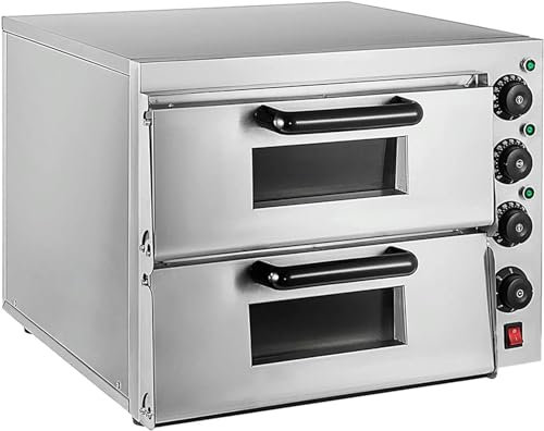 Four À Pizza Electrique Double Professionnel Pour Pizza Diamètre 40Cm À 2 Cavité