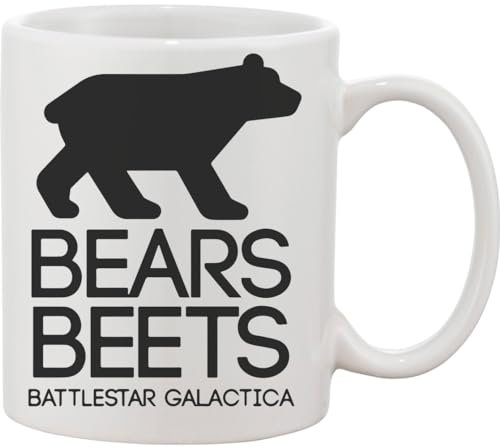 Functon+ Dwight Bears Beets Battlestar Keramiktasse, Weiß