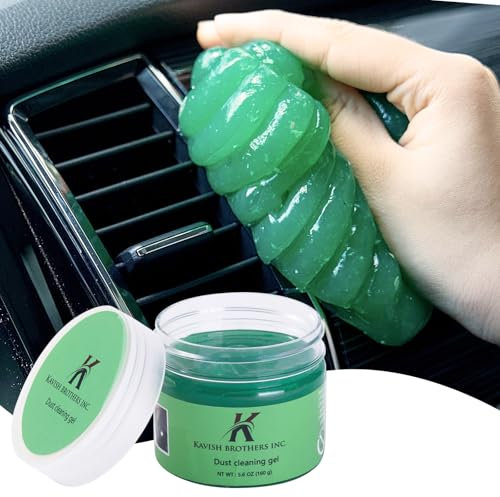 Kavish Reinigungsgel Universal Staubreiniger für Auto Entlüftung Tastatur Reinigung Schleim Armaturenbrett Staubreinigungskitt Auto Staubreinigungsset für Computer Reinigung und Autopflege (Grün)