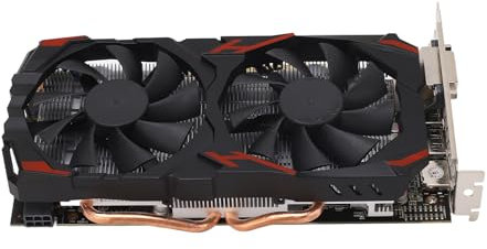 Ausla Tarjeta Gráfica para Juegos Silenciosa RX 580 de 8 GB y 256 bits con Ventiladores Duales para PC de Escritorio (580 8G D5)