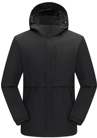 Jywmsc Veste Imperméable D'extérieur pour Hommes, Coupe-vent, Légère, Softshell, Manteau de Pluie Avec Capuche, pour L'escalade en Plein Air, Le Golf, La pêche, Le Cyclisme