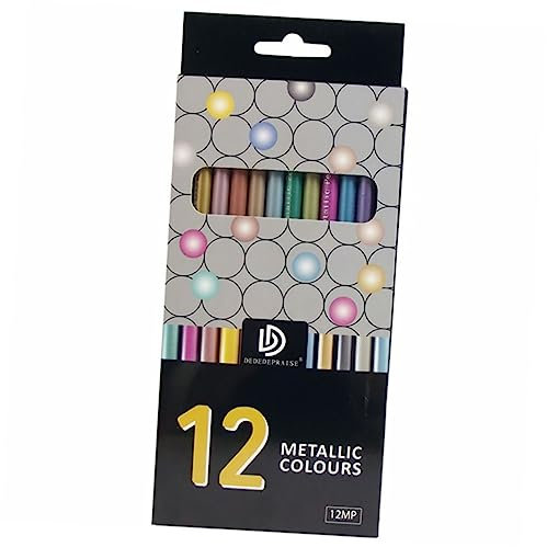 Vaguelly Juego De 3 Lápices Metálicos De Madera Para Dibujar 12 Lápices De Para Niños Punta Resistente Para Practicar Y Colorear.
