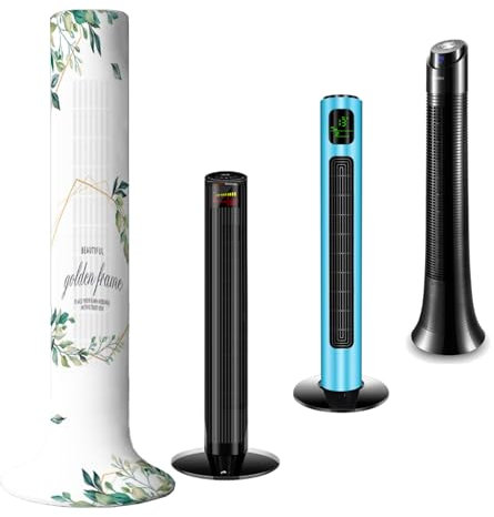 NICENEEDED Tower Fan Dust Cover, Vertical Fan Dustproof Protection Cover Washable Standing Fans Protective Guard, Moisture Proof Tower Sleeve Protector for Household Tower Fan Pedestal