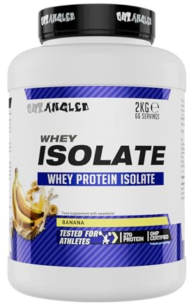 Out Angled Whey Protein Isolate 2kg Whey Protein Powder for Muscle Growth and Muscle Recovery (2kg, Banana)