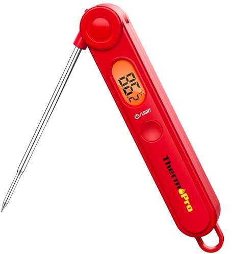 ThermoPro TP03B Digital Meat Thermometers for Cooking, Kitchen Food Thermometer with Backlight, Instant Read Thermometer for Grill Smoker BBQ Oil Deep Fry Candy Bread Coffee with Pop-up Meat Probe