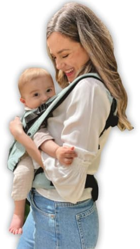 Amarsupiel - Babytrage Ergonomisch Neugeborene - Bequem und Einfach Anzupassen - Tragetuch für Neugeborene aus Baumwolle - Organisch & Atmungsaktiv - Kindertrage Rucksack (Mint)