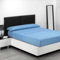 Sábanas 150x190 150x200 - Juego de Sábanas 3 Piezas - 100% Microfibra Suave y Transpirable - Sábana Bajera Ajustable, Encimera y Funda Almohada - Ropa de Cama Lisa y Elegante (Cielo)
