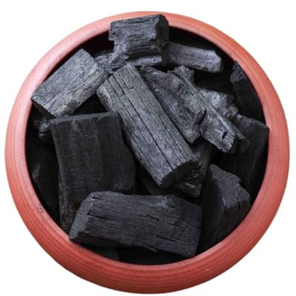 Smokeless Olive Charcoal Briquettes for Indoor/Outdoor Cooking, Tea Brewing, BBQ - 500g (5 Variants: Walnut, Jujube Pit, Ulan, Longyan, Olive Charcoal) (Longyan Carbon)