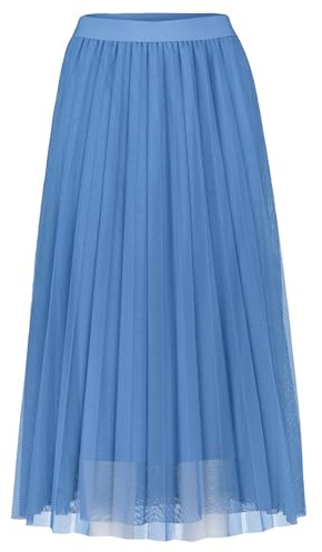 Betty & Co Damen Midirock mit Plissee 40, Blau