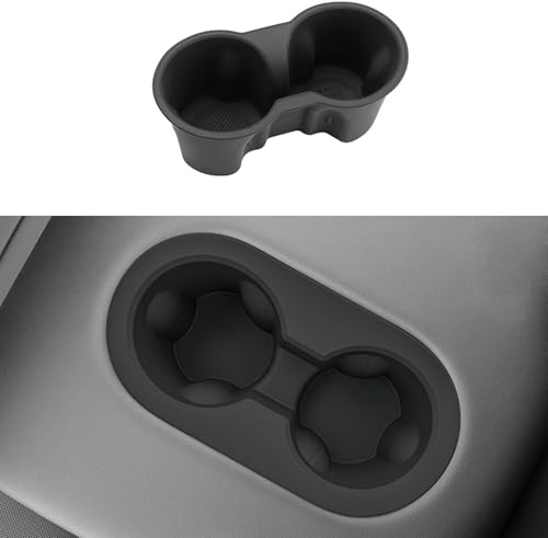 Silicone Rear Water Cup Holder Compatible with Tesla Model 3 Highland 2024 2025, Food Grade Silicone Rear Seat Drink Holder, Car Cup Holder Insert for Tesla New Model 3 Highland 2024+