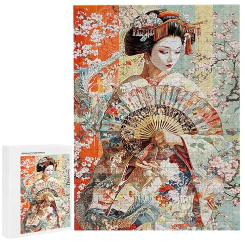 Puzzle für Erwachsene 1000 Teile japanische Geisha 75 x 50cm Puzzles für Erwachsene Pädagogisches Spiel Herausforderung Spielzeug 1000 Teile Puzzles für Kinder Als Geschenk und Wanddekoration l-698