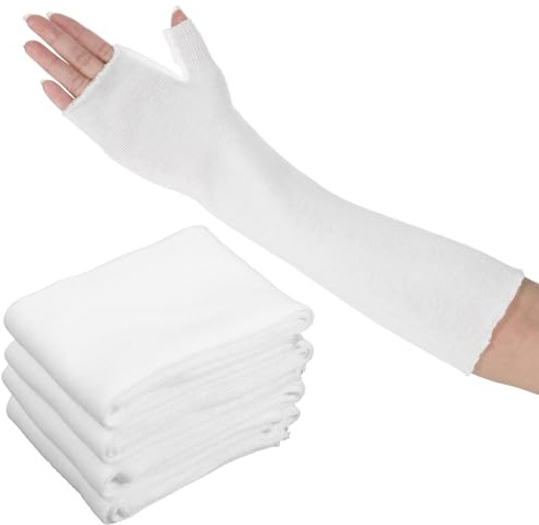 Qianyu 10 Stück Handgelenk Daumen Schiene Stockinette Bequeme Armsocken Handgelenksstrümpfe für Schienen atmungsaktiv dünn aus Schlauchmaterial elastische Arm- und Daumenbandage weiche Handgelenk
