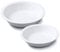 WM Bartleet & Sons 1750 Set of 2 Traditional Porcelain Round Pie Dish with Crust Rim, 27cm, 20cm – White, (TSET22)