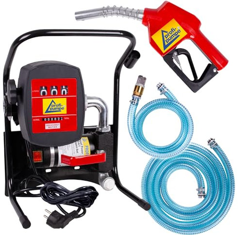POMPA TRAVASO GASOLIO POMPA GASOLIO pompa aspira gasolio da 230V con pistola automatica + contalitri + tubo Power 600