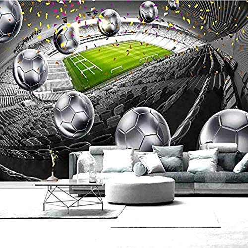 Papier peint photo 3D Football Goal Scene papier peint enfants s chambre salon restaurant école stad Papier Peint 3D Salle de séjour Chambre à coucher Salle de séjour Mural murale enfant-430cm×300cm