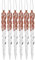 Snow White 6 Pack 12cm Acrylic and Glitter Icicles Christmas Tree Decoration - Rose Gold
