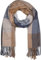 styleBREAKER Unisex weicher Karo Schal mit langen Fransen, bunt kariert, warme Winter Stola mehrfarbig 01017110, Farbe:Braun-Beige-Grau