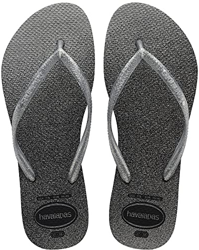 Havaianas Slim Gloss, Infradito Donna, Nero, 33/34 EU