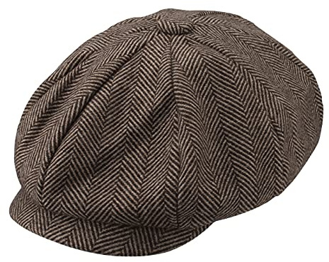 Gisdanchz Wool WinterMütze Tweed Schiebermütze Herren Damen Flatcap Retro Baskenmütze
