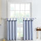 July Joy Stufengardinen aus Baumwolle, 91,4 cm lang, Landhausküchenvorhänge, Schlaufenvorhänge für kleines Fenster, Badezimmer, Bauernhaus, 68,6 x 91,4 x 2, Marineblau