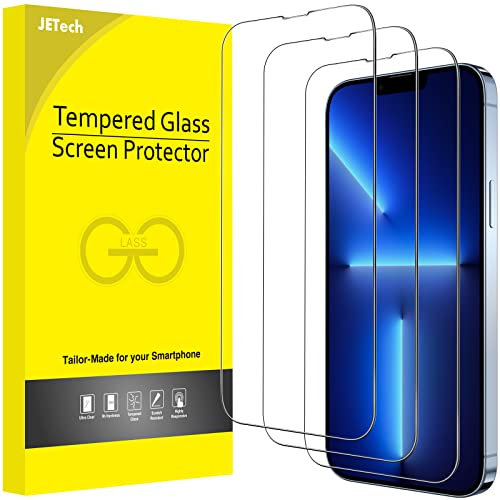 JETech Schutzfolie für iPhone 13 Pro Max 6,7 Zoll, 9H Gehärtetes Glas Displayschutz Hat Keinen Einfluss auf die Hülle, Panzer HD Klar, 3 Stück