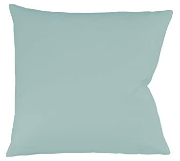sleepling Satin Kissenbezug, Kissenhülle aus 100% seidig weicher Baumwolle, Bezug Zierkissen, Sofakissen, Kissen, 60 Grad, Ökotex 100, Made in EU, 40 x 40 cm, Aqua