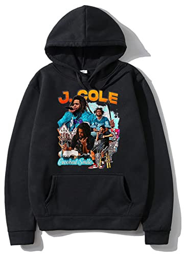 OUHZNUX Kapuzenpulloverj Cole Rapper Music Album Schwarzer Pullover Herren Hip Hop Streetwear Hoodie Herren Damen Trend Persönlichkeit Sport Lange Ärmel Xs-4Xl