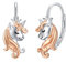 Einhorn Ohrringe Creolen Mädchen 925 Sterling Silber Kinder Creolen Klein Ohrringe Kreolen für Damen Einhorn Tier Ohrringe für Damen Mädchen Mutter Tochter