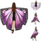 TANCUDER Damen Schmetterlingsflügel Schmetterling Kostüm Faschingkostüme Schmetterling Umhang Schal Poncho Kostüm Keine Sticks Umhang für Party Weihnachten Kostüm Cosplay Karneval Fasching(168*140cm)