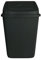 KAPCO Small Plastic Swing Top Bin (25L, Black) Durable Easy Clean Waste Recycling Dustbin for Home, Office, Kitchen & Bathroom | Rubbish, Refused Trash Bin with Swing Lid | Under Counter Recycle Bin