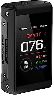 TVDC T200 Mod for Geekvape Kits | 2.4-Inch Full Touch Screen | 18650 Batteries (Not Included) | 200W Max Output | IP68 Rating, Tri-Proof | 2ml Cartridge No Nicotine (Black)