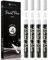 Stylo 4 Stück Metallic Marker Stifte Set – Weiß, permanente Acrylmarker, Stift für Glas, Keramik, Steinmalerei, Kunsthandwerk für Erwachsene