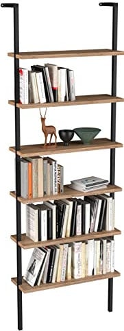 VCM Holzregal hängend | platzsparendes Regal | Maße:H. 183 x B. 60 x T. 20 cm | Elegantes Regal hängend | Aufbewahrungsregal | Bücherregal | Wandboard - Insasi 6