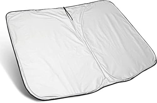 GLOOOB Auto Frontscheibe Sonnenschutz Drehbar Faltbarer Für Tesla Model 3 Model S Model X Model Y Roadster Cybertruck, Verbesserter Wärmeisolierung Einfache Lagerung UV Schutz Sonnenschirm,Silver