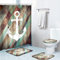 Bribay 4-teiliges Duschvorhang-Set, Anker, Vintage-Meer, Retro-Ozean, mit rutschfesten Teppichen, WC-Deckelbezug und Badematte, für Badezimmer-Dekor-Set, 182,9 x 182,9 cm