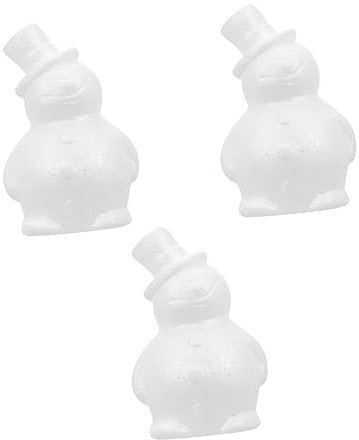 PRETYZOOM 3st Schneemann Aus Styropor Bastelschaum Schneemann Bastelset Styropor Figuren Styroporblock Kugeln Schaumstoffball Styroporformen Weihnachtsbaum Weiß Dekorationen Kind