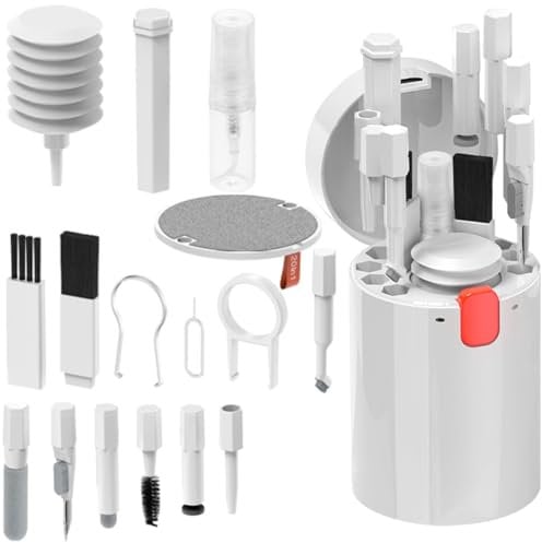 BLOOOK Reinigungsbürste für Tastatur,20 in 1 Keyboard Cleaning Brush Kit,Multifunction Earphones Cleaner mit Tastenkappe Abzieher,für Gaming Mechanische Tastatur Airpods 2/pro Earbuds