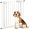 PawHut Dog Gate, Pressure Fit Stair Gate with Auto Closing Door, for Doorways, Hallways, 74-80cm Openings, White