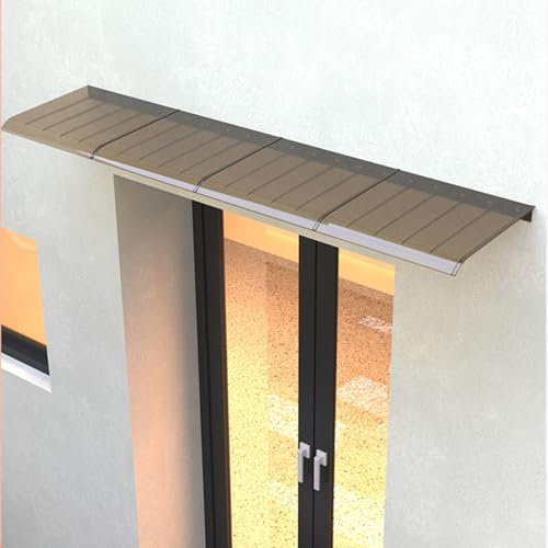 EingangstürTürdach Pultvordach Unsichtbar,Pavillion Türvordach draußen Sonnenschutz Regenschutz Beständiger,Markise Fenster Polycarbonat,Wallbox Überdachung (40 x 370 cm,Teal)