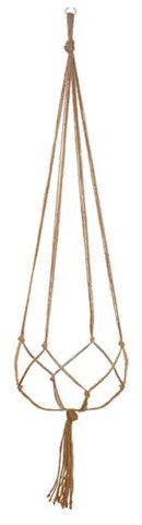 Generic Macrame Plant Hanger,1/4PCS Indoor Hanging Planter Basket,Handmade Woven Jute Rope Boho Flower Pot Holder Stand for Indoor Outdoor Home Decor, Onesize, 1pcs Brown
