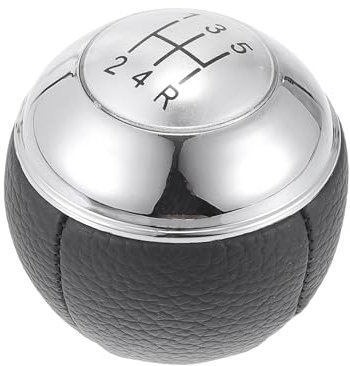 Partuto Schaltknauf für 5-Gang-Schaltgetriebe - Auto-Schaltknauf - für Mini Cooper R50 R53 2000-2006 Kunststoff-Kunstleder Schwarz Weiß - 1 Stück