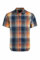 Weird Fish Judd Organic Cotton Short Sleeve Check Shirt Ensign Blue Size 2XL