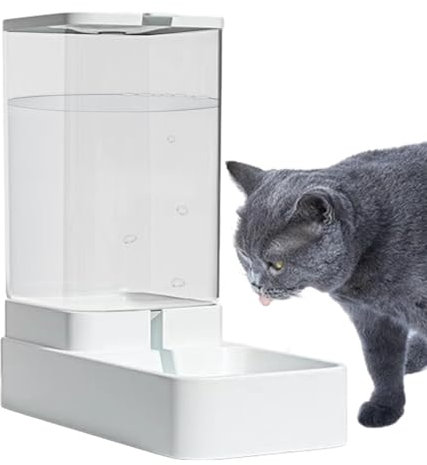 Automatic Pet Feeder, Feeding Watering Supplies, Pet Feeder Bowl, Pets Automatic Feeder and Waterer, 3.8L Cat Feeder Water Dispenser grav ity Food Feeder and Waterer Big Capacity (Water feeder)