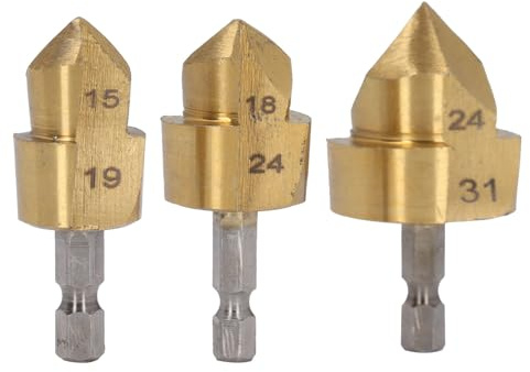 3-teiliges Set PPR Hebebohrer – 1/4 Zoll Sechskantschaft, Wasserrohr-Erweiterungsbohrer, Lochöffner, Expander