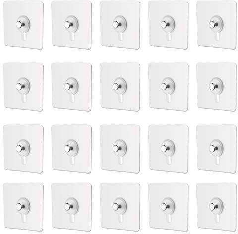 NJCXOLA 20 Pezzi Ganci Adesivi,Appendi Quadri Senza Chiodi Ganci per Quadri Muro Attaccare Quadri Senza Chiodi Gancio Adesivo per Appendere Fotografie, Quadri, Orologi