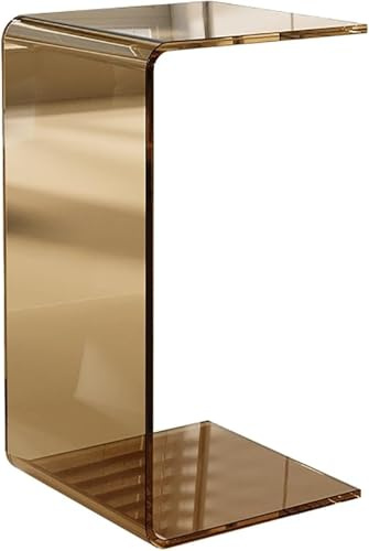 Couchtisch Coffee Table Beistelltisch Transparenter Acryl Kleiner Tisch 3 Größen U-förmiger Modern Kaffeetisch Side Table Living Room Table Couch Tisch Für Kleine Räume Table(Stil 2,30x30x55CM)