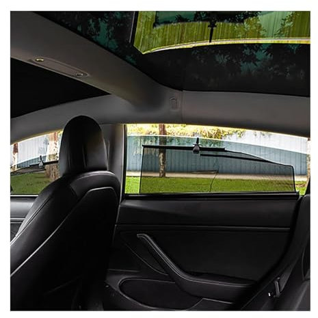 Car Window Sun Shades For Tesla For Model 3/S/X/Y Car Lifting Window Sunshade Custom Sun Shade Car Curtain Side Window Mesh Sun Visor Summer Retractable Sun Shade(Model X Set)